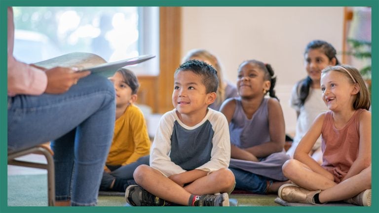 children listening to a story